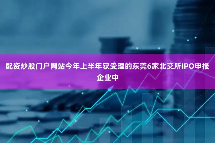 配资炒股门户网站今年上半年获受理的东莞6家北交所IPO申报企业中
